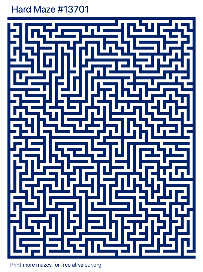 Free Printable Hard Maze number 13701