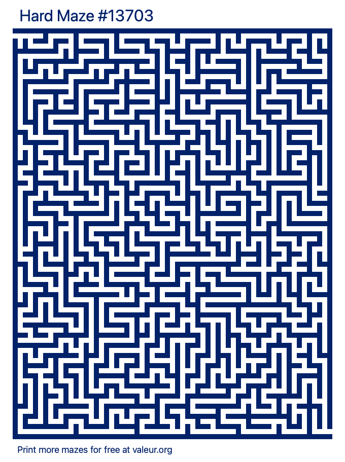 Free Printable Hard Maze number 13703