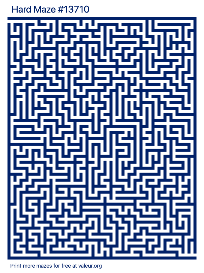 Free Printable Hard Maze number 13710