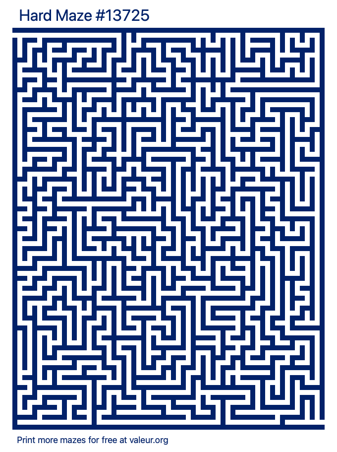 Free Printable Hard Maze number 13725