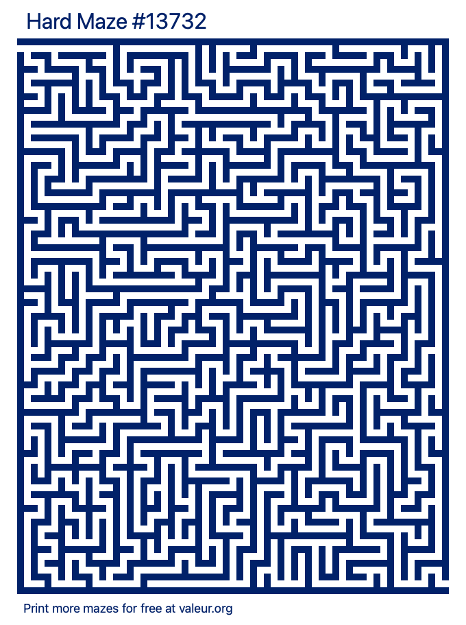 Free Printable Hard Maze number 13732