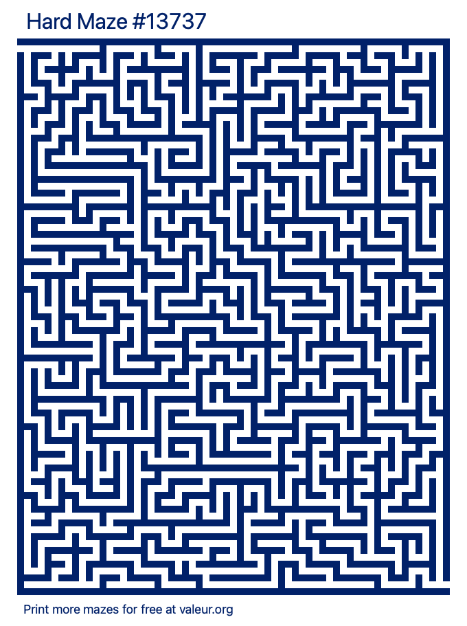 Free Printable Hard Maze number 13737