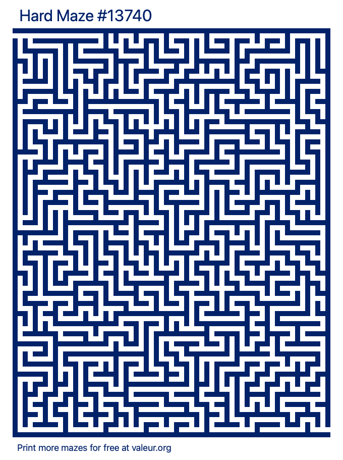 Free Printable Hard Maze number 13740