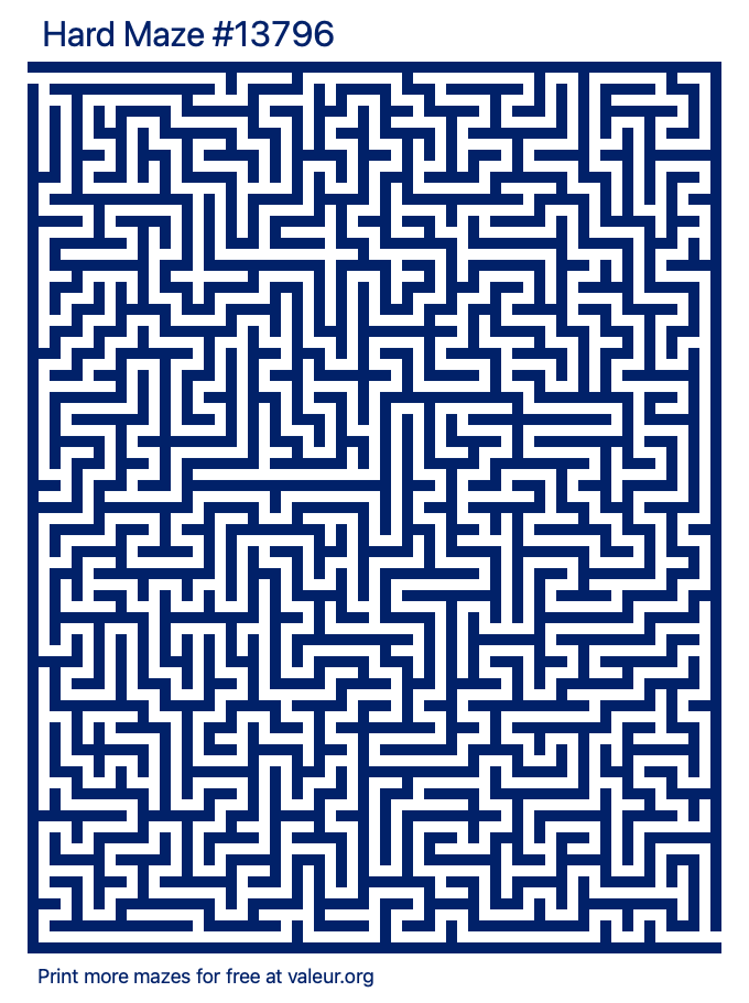 Free Printable Hard Maze number 13796