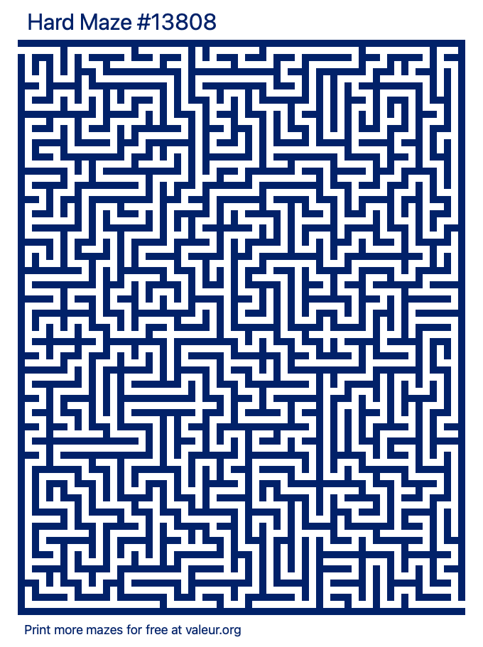 Free Printable Hard Maze number 13808