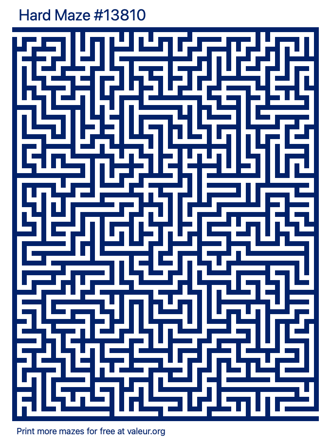 Free Printable Hard Maze number 13810