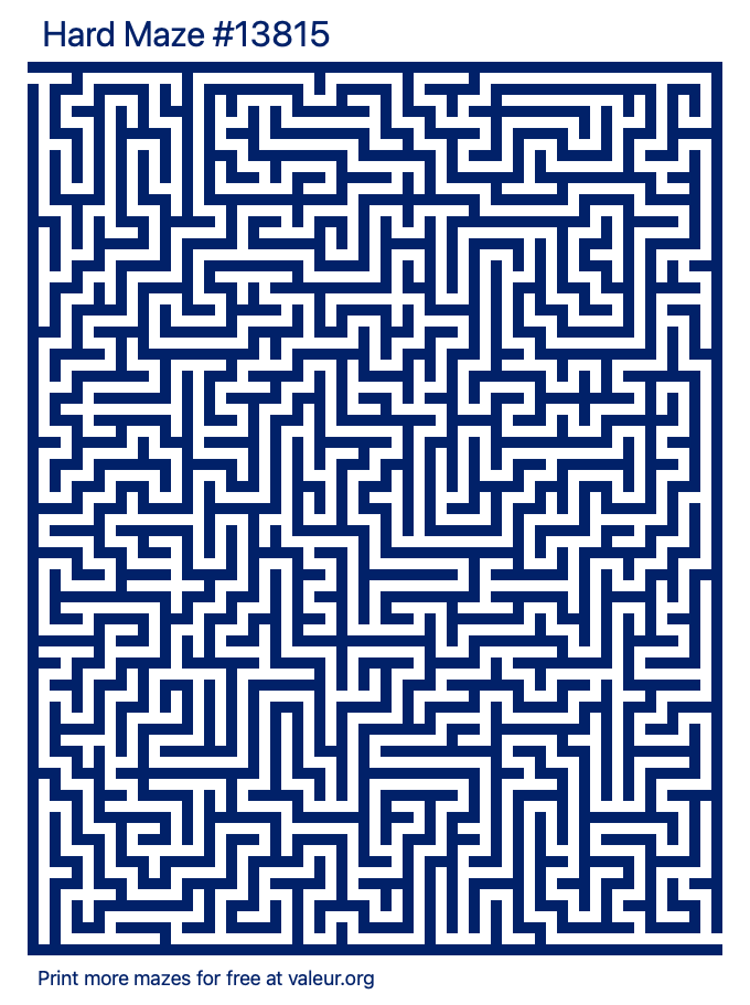 Free Printable Hard Maze number 13815