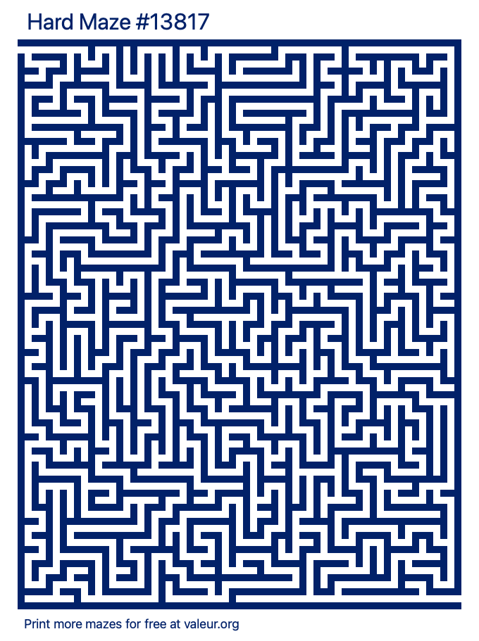 Free Printable Hard Maze number 13817