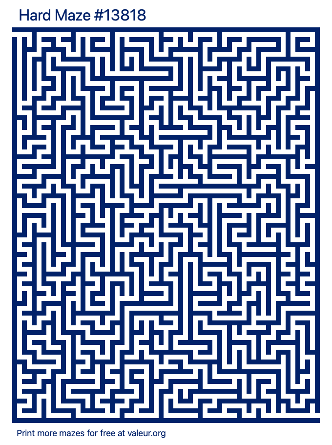Free Printable Hard Maze number 13818