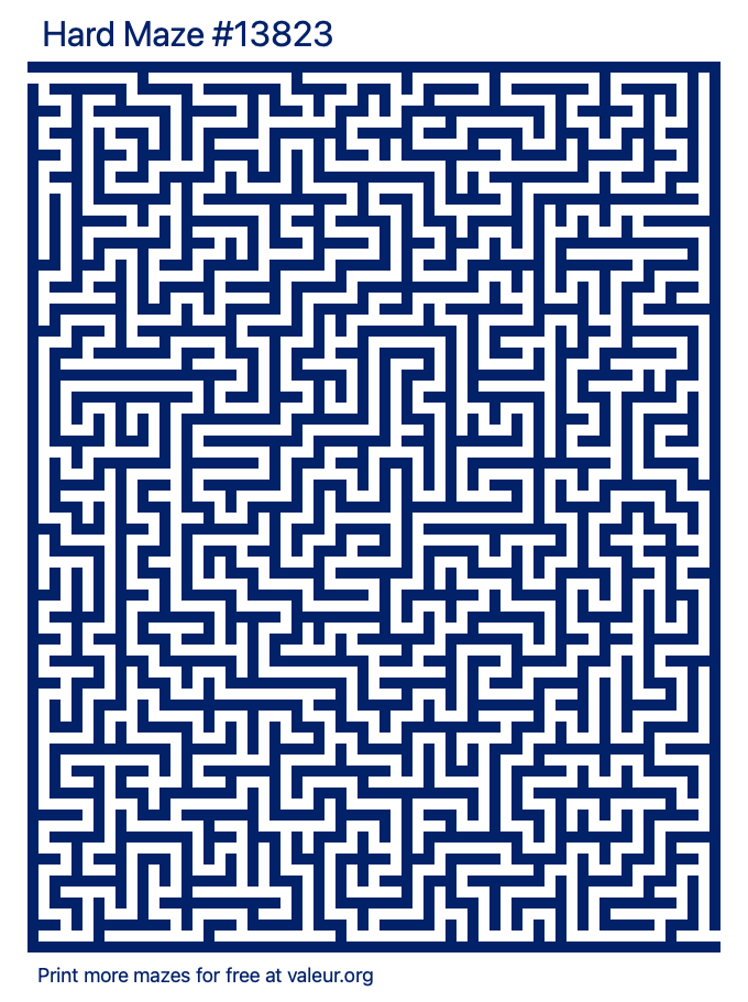 Free Printable Hard Maze number 13823