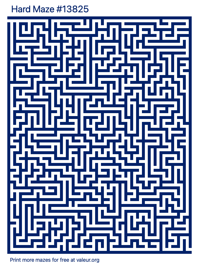 Free Printable Hard Maze number 13825
