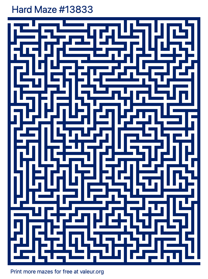 Free Printable Hard Maze number 13833