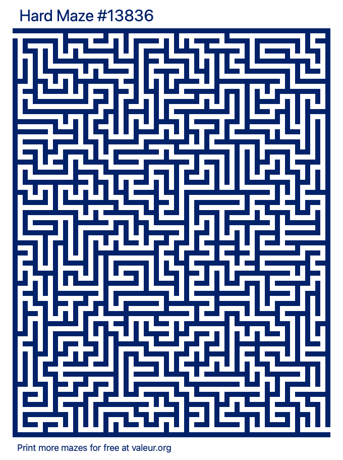 Free Printable Hard Maze number 13836