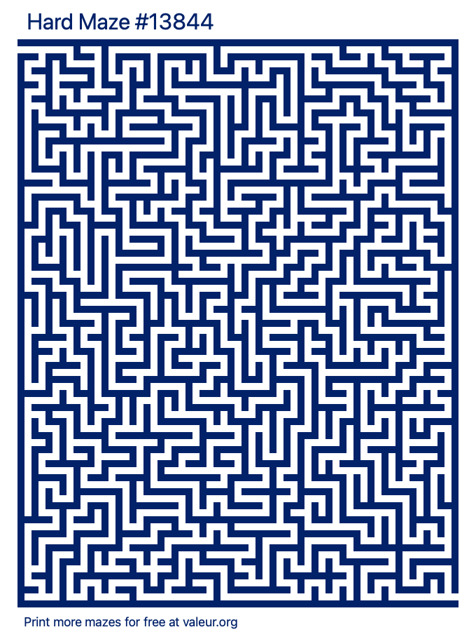 Free Printable Hard Maze number 13844