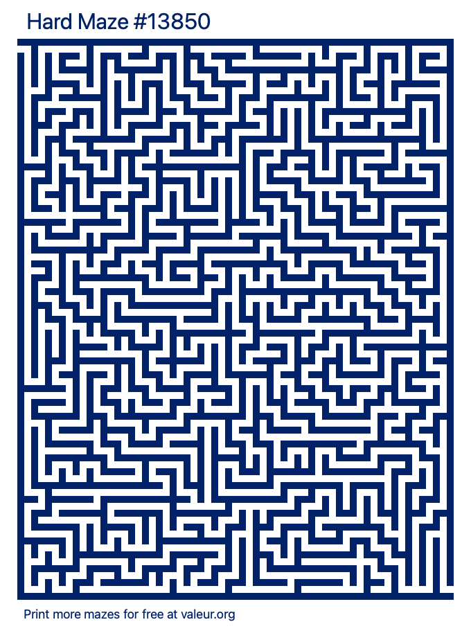 Free Printable Hard Maze number 13850