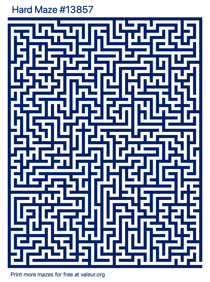 Free Printable Hard Maze number 13857