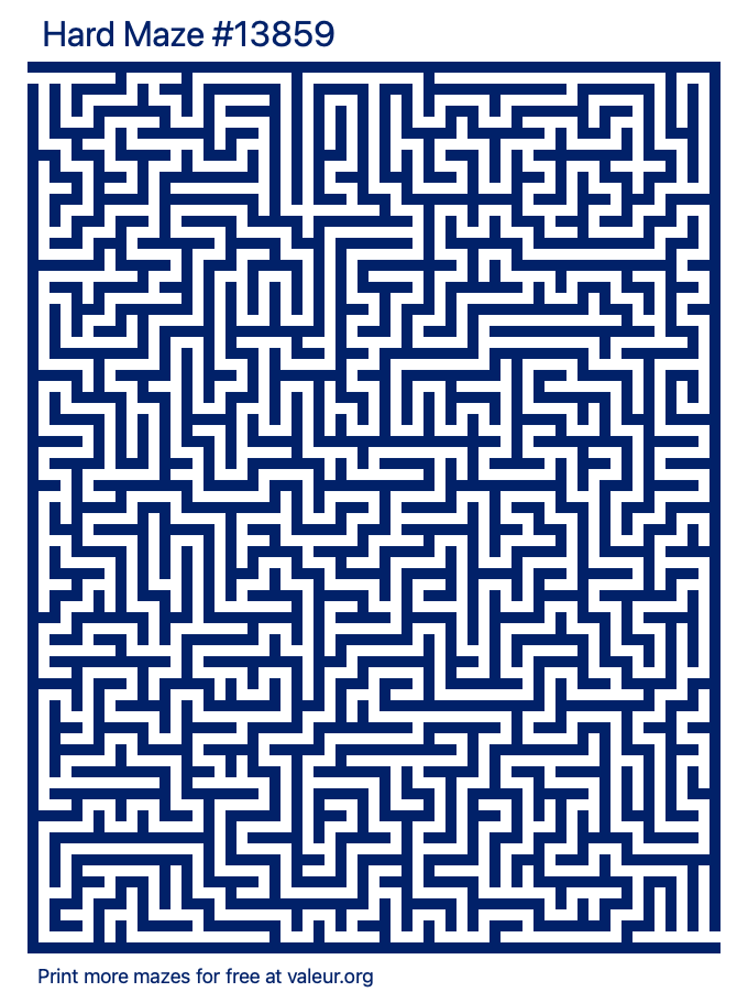 Free Printable Hard Maze number 13859