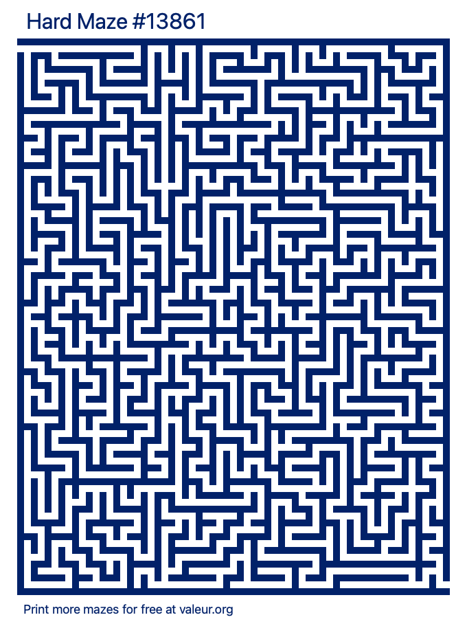 Free Printable Hard Maze number 13861