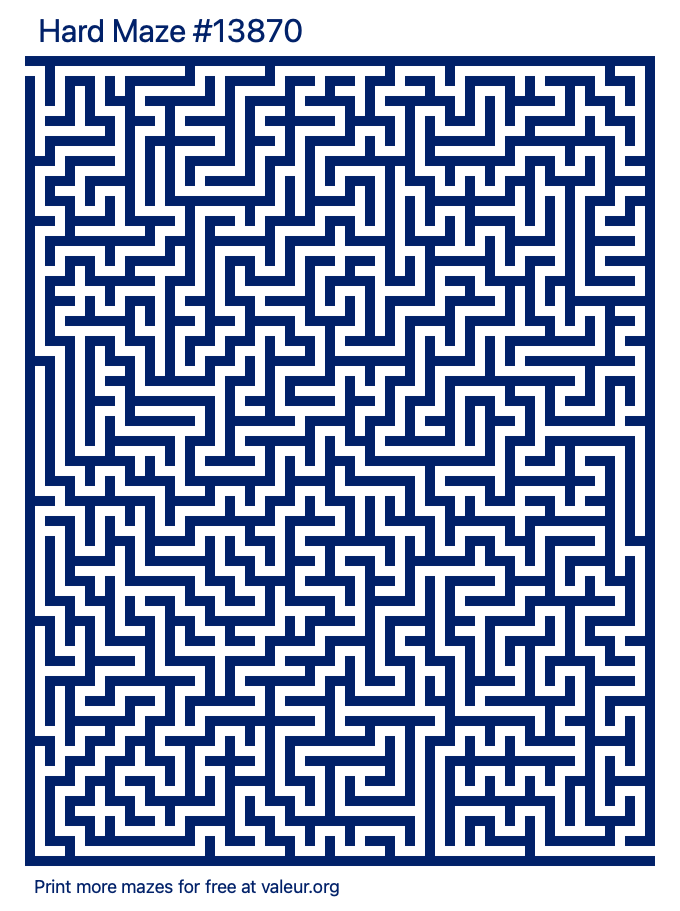 Free Printable Hard Maze number 13870