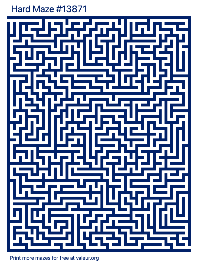 Free Printable Hard Maze number 13871