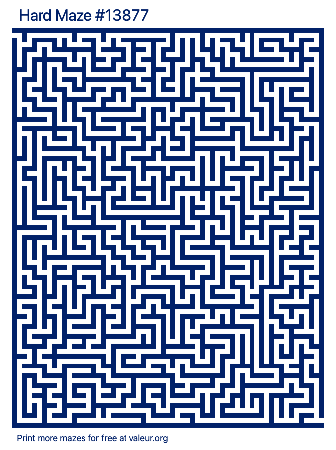 Free Printable Hard Maze number 13877