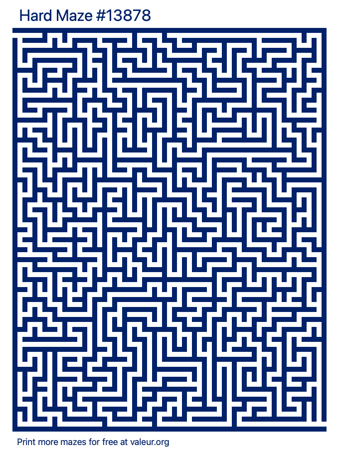 Free Printable Hard Maze number 13878