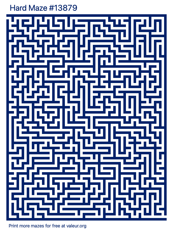 Free Printable Hard Maze number 13879