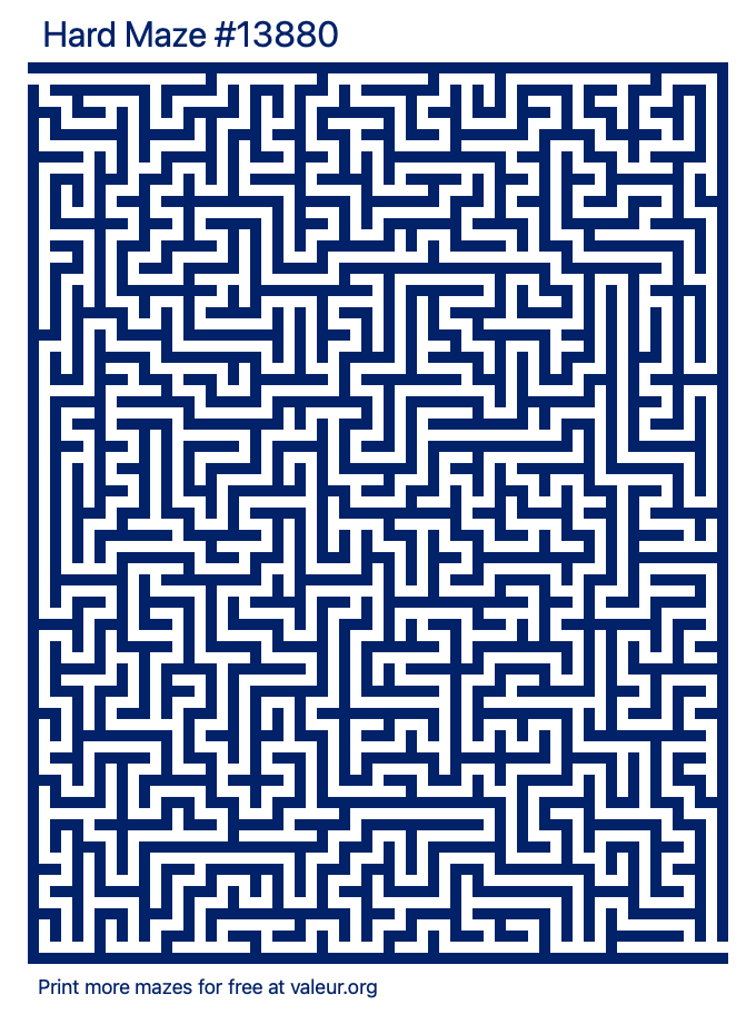 Free Printable Hard Maze number 13880