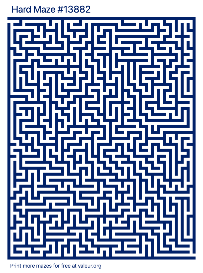 Free Printable Hard Maze number 13882