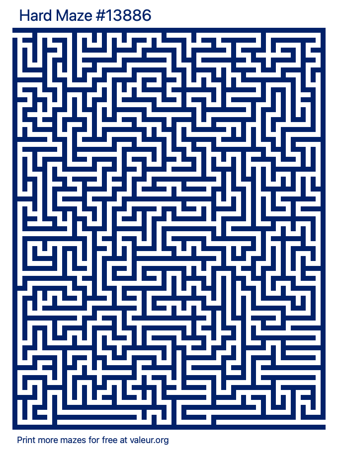 Free Printable Hard Maze number 13886