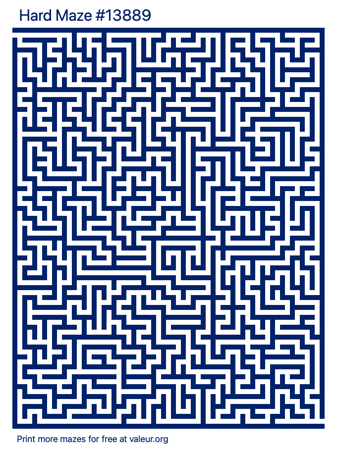 Free Printable Hard Maze number 13889