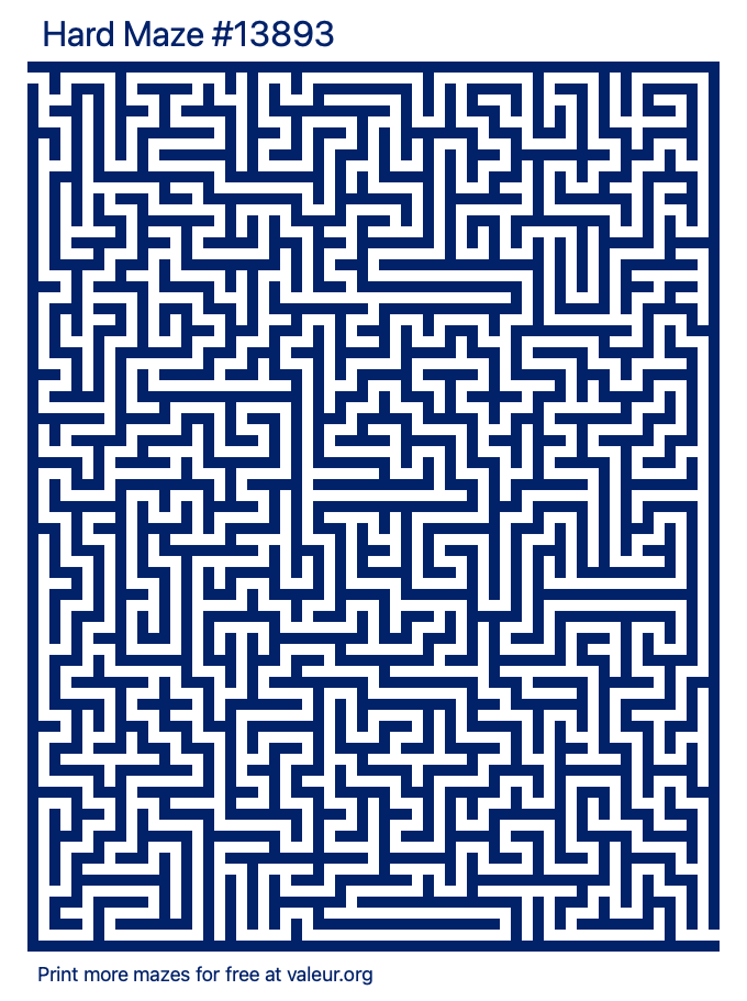 Free Printable Hard Maze number 13893