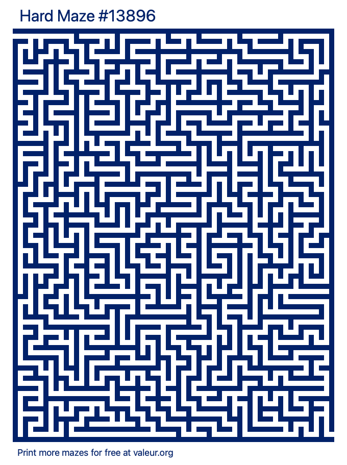 Free Printable Hard Maze number 13896