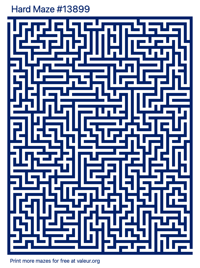 Free Printable Hard Maze number 13899