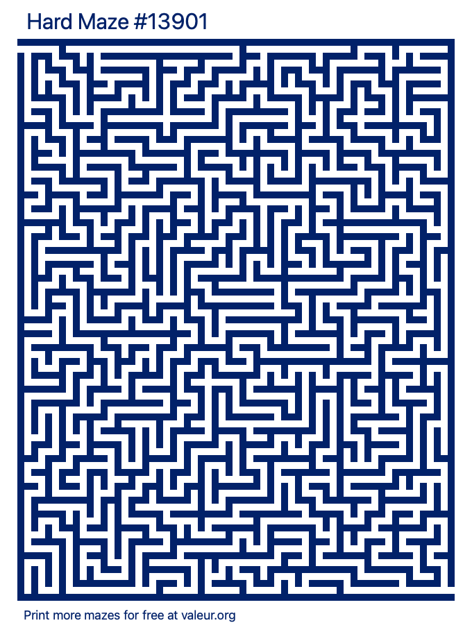 Free Printable Hard Maze number 13901