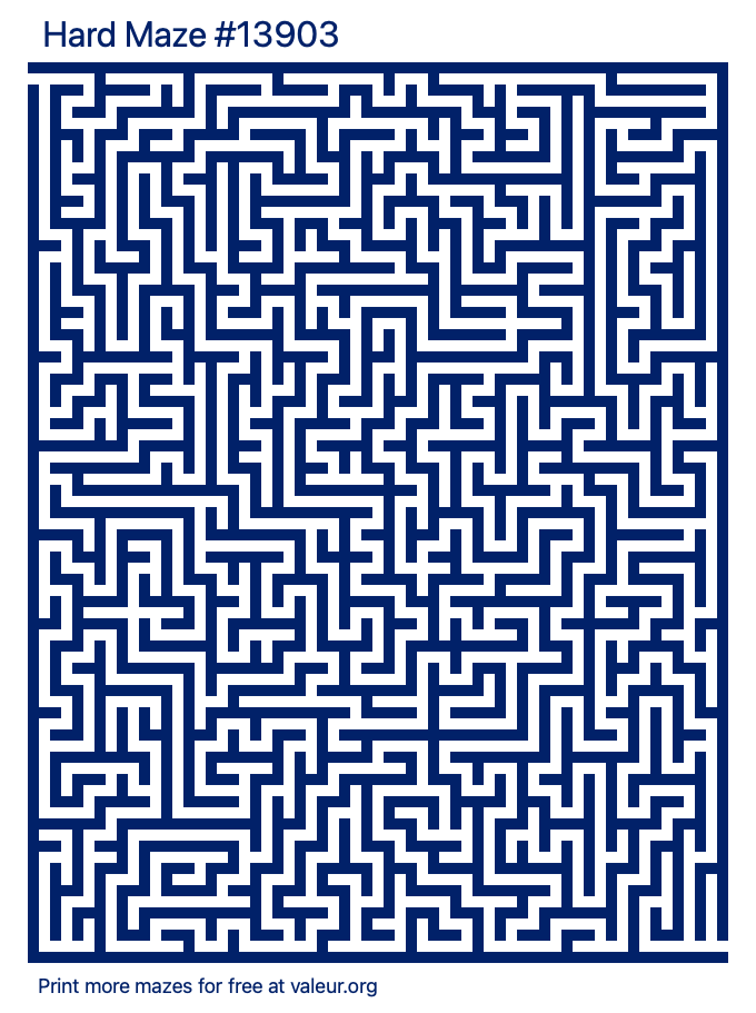 free printable hard maze with the answer 13903