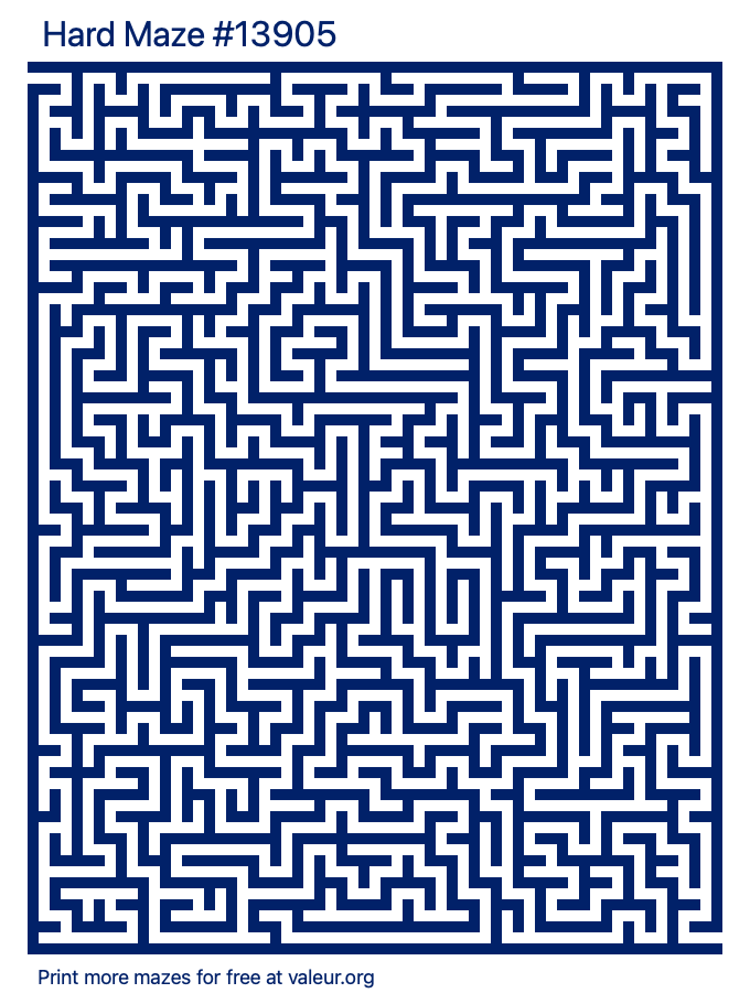 Free Printable Hard Maze number 13905