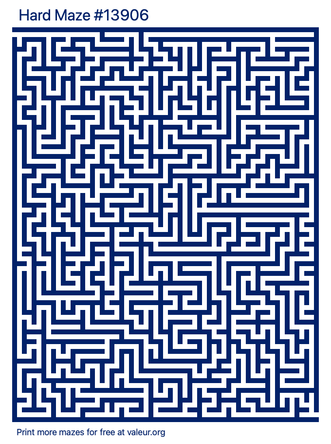 Free Printable Hard Maze number 13906