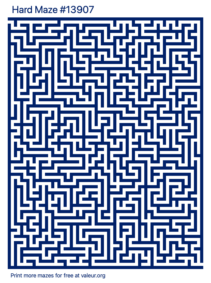 Free Printable Hard Maze number 13907