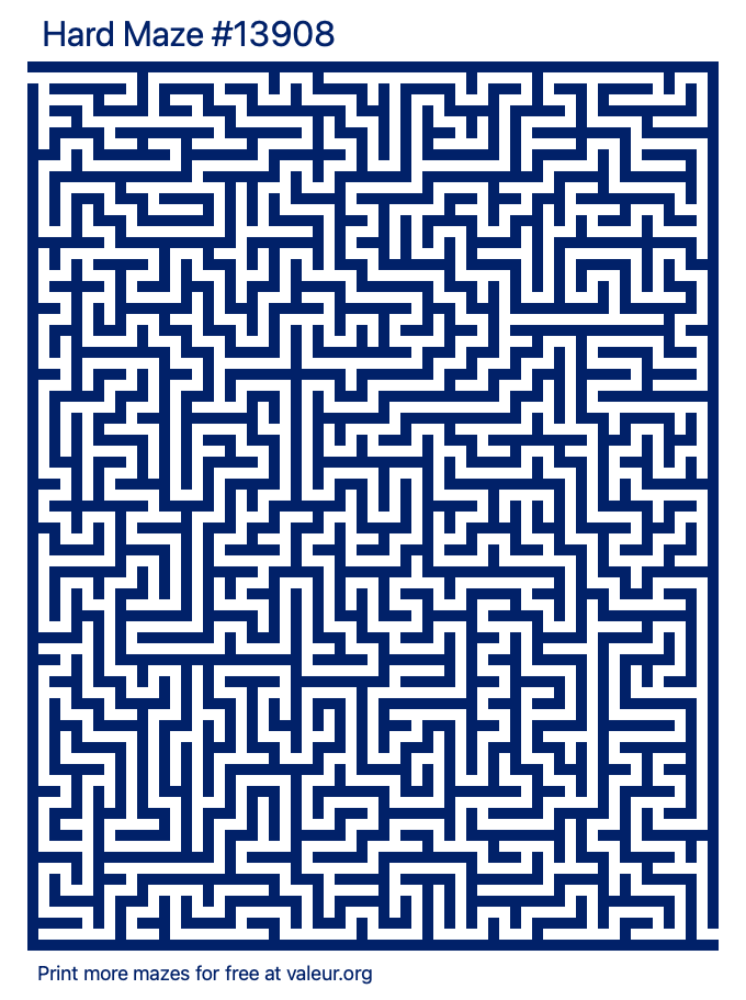 Free Printable Hard Maze number 13908