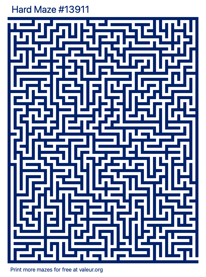 Free Printable Hard Maze number 13911