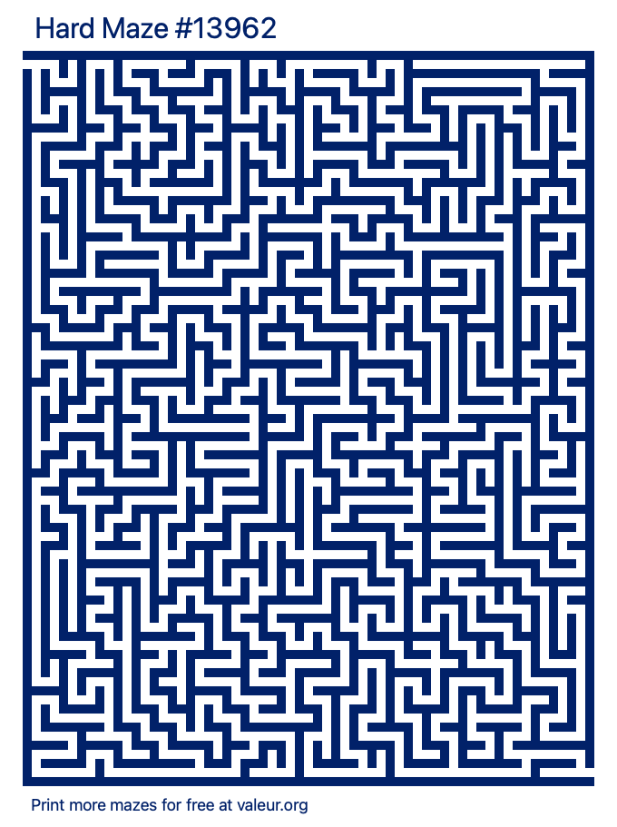 Free Printable Hard Maze number 13962