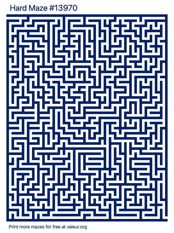 Free Printable Hard Maze number 13970