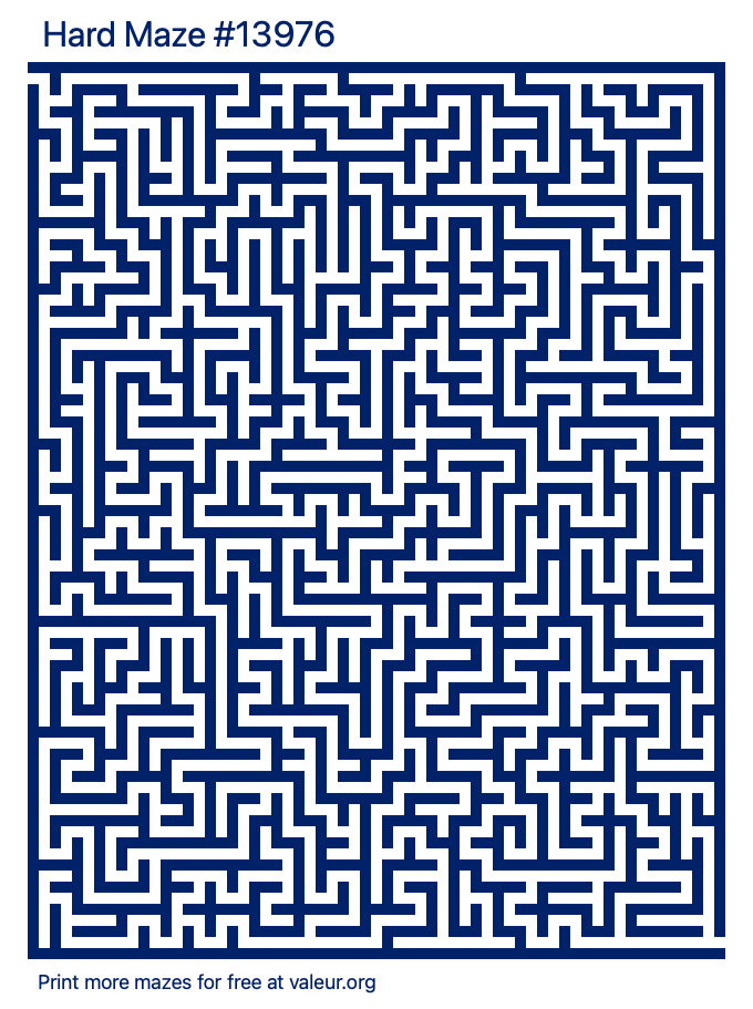 Free Printable Hard Maze number 13976