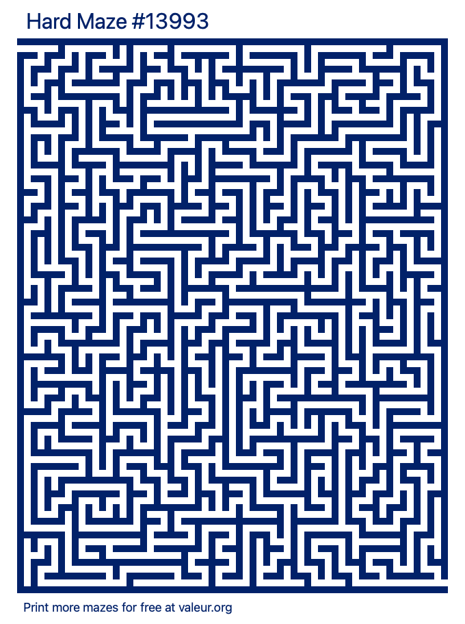 Free Printable Hard Maze number 13993