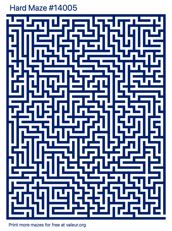 Free Printable Hard Maze number 14005