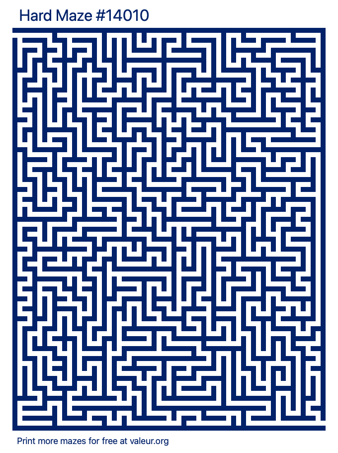 Free Printable Hard Maze number 14010