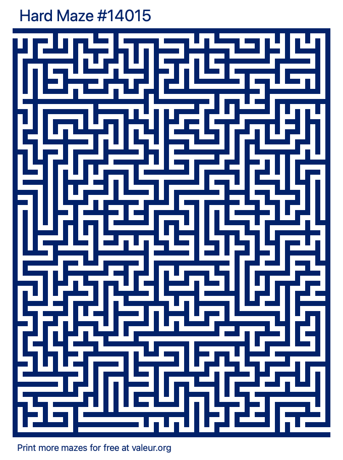 Free Printable Hard Maze number 14015