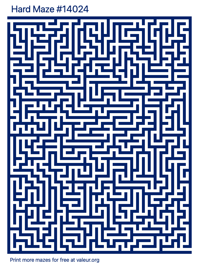 Free Printable Hard Maze number 14024