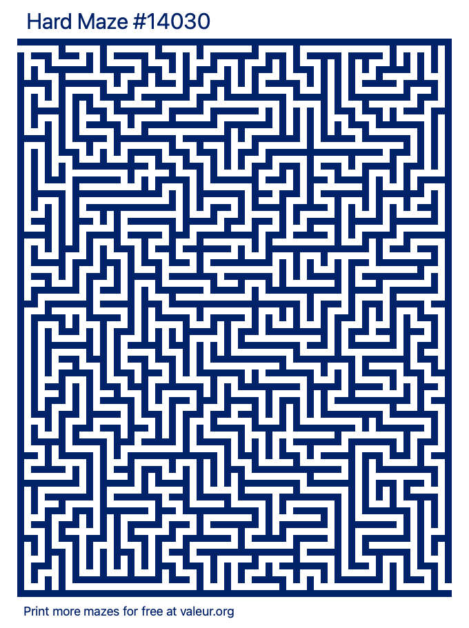 Free Printable Hard Maze number 14030